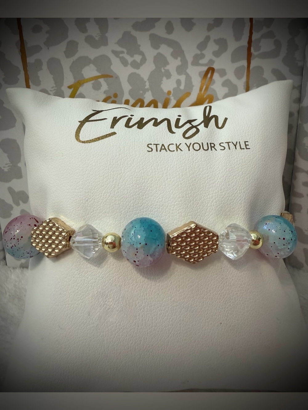 New ERIMISH Bracelet - Pink, Teal & Gold